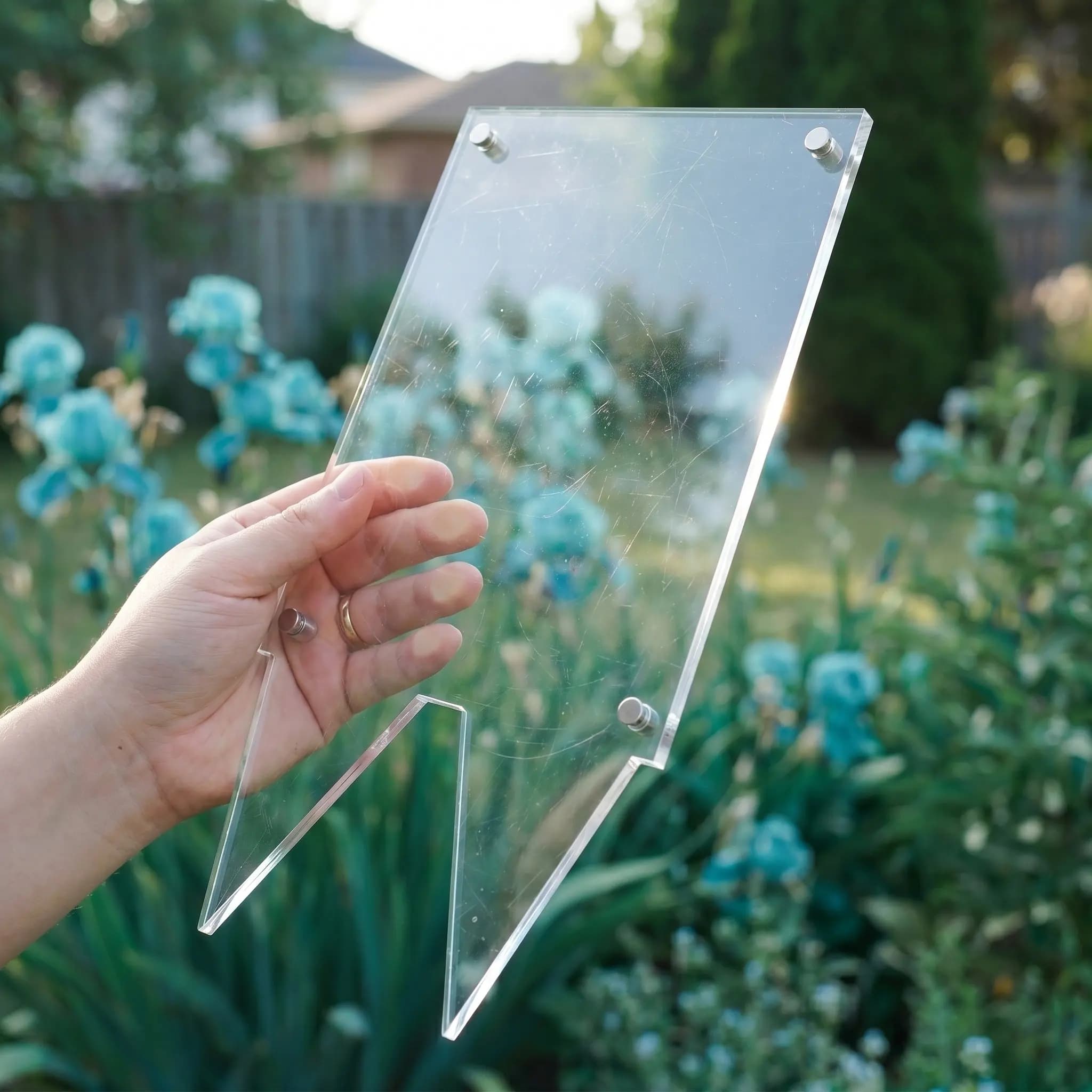 Clear Cemetery Picture Frame With Ground Stake Waterproof Picture Frame Grave Cemetery Decoration Funeral Remembrance Keepsake