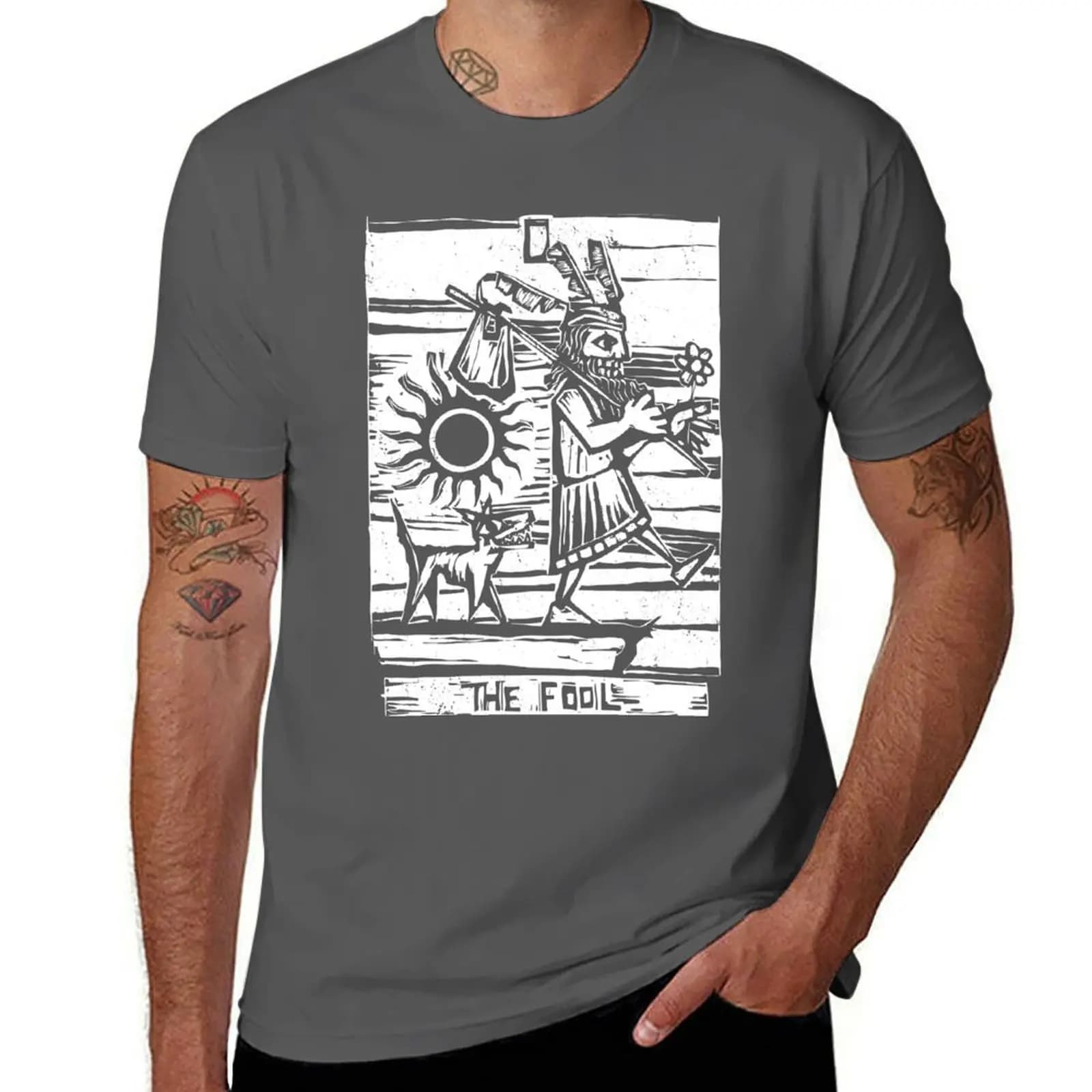 Tarot Fool Major Cards Arcana The - T-shirt leggera e casual per l'estate