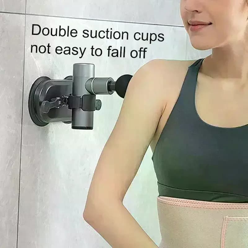Massage gun suction stand, band fixer, hands free, massager partner, no installation required