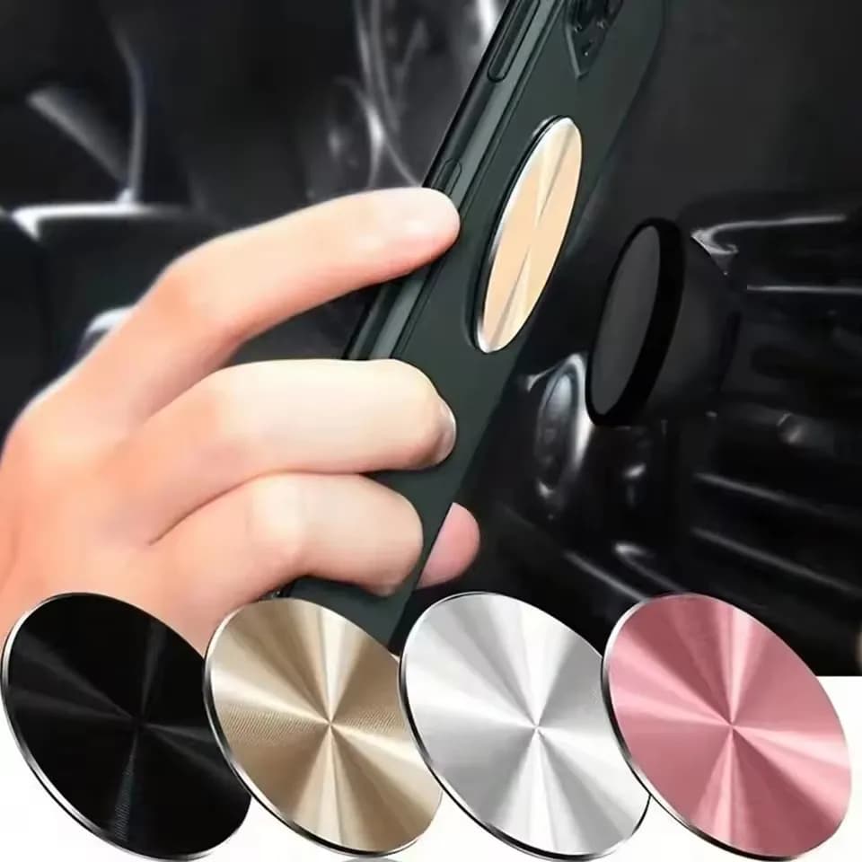 Lastra sottile in metallo per supporto magnetico per telefono da auto, disco adesivo in lamiera di ferro per supporto magnetico per tablet, telefono, auto, scrivania, supporto rotondo.