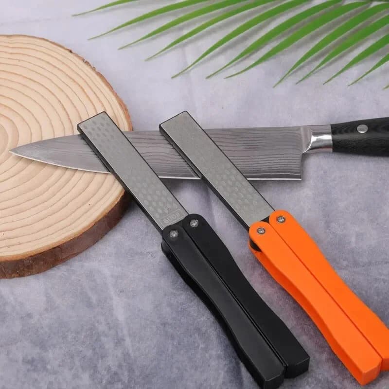 1pc portable double side professional mola kitchen for folding knife pocket sharpening diamond stone