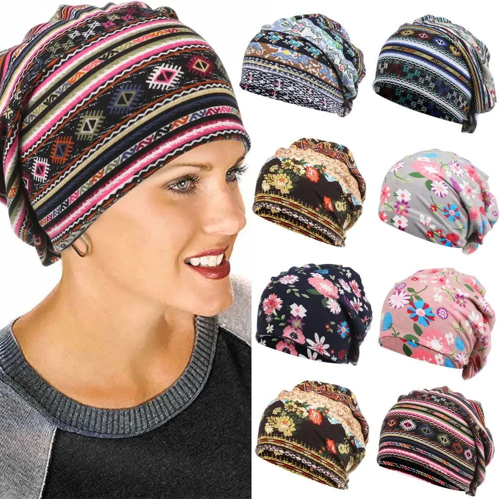 Sport Casual Cotton Sleep Caps Beanies Hair Loss Headscarf Head Wrap Women Turban Hat Muslim Hijabs Chemo Hat