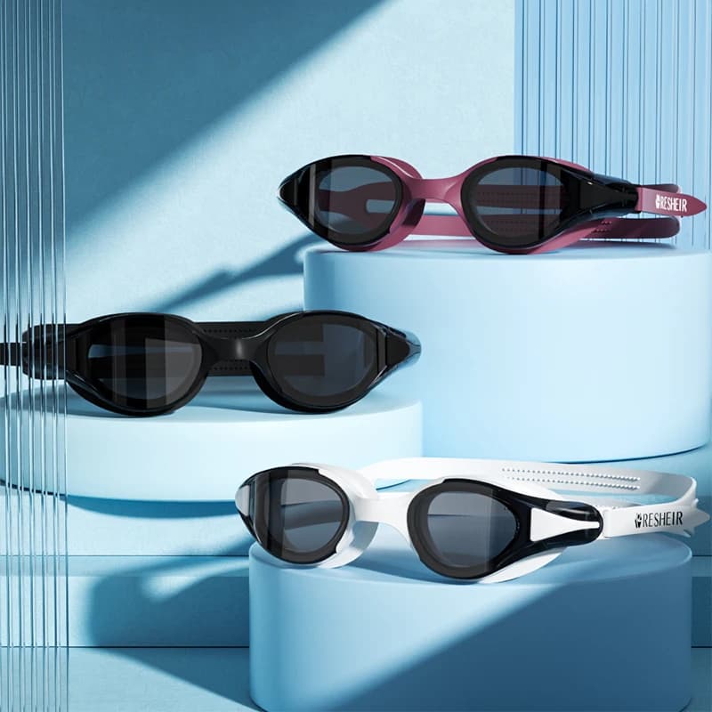 Professional unisex swimwear for racing, anti-fog and waterproof swim glasses for adults