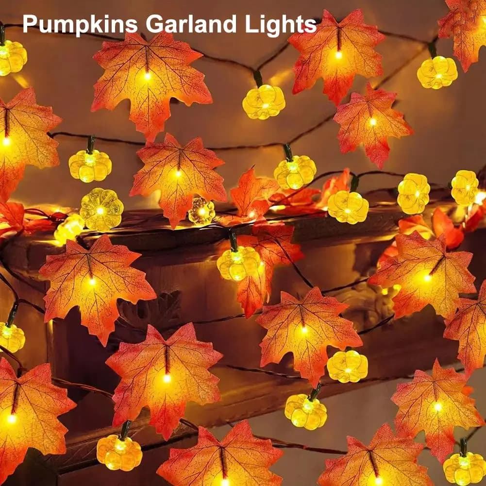 10 Leds Halloween Pumpkin String Lights DIY Fairy Garland Lamp Battery Powered For Home Bedroom Halloween Party Decoration