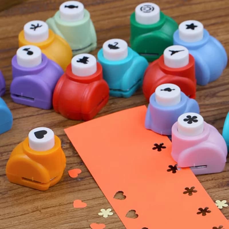 1/6Pcs Mini Scrapbook Punches Handmade Embossing Punch Set Hole Puncher for Cutting Paper DIY Card Craft Calico Printing Tools