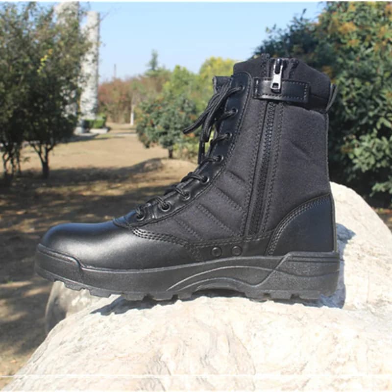 Stivali tattici resistenti all'usura per uomini e donne, scarpe di sicurezza impermeabili, stivali da trekking all'aperto, stivali da deserto alti da uomo