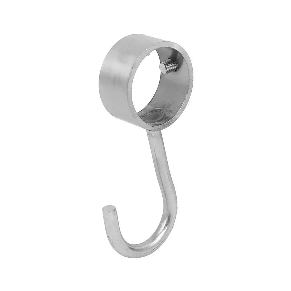 2 Pcs Hanger Rod Pipe Coat Hooks Hardware Bathrobe Bathroom Tube Door Heavy for Round Nickel Bendable