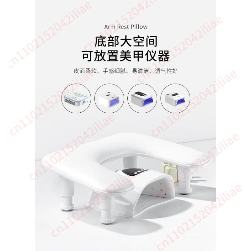 Cuscino per manicure a due mani, regolabile in altezza, portatile, con design inclinabile per dormire