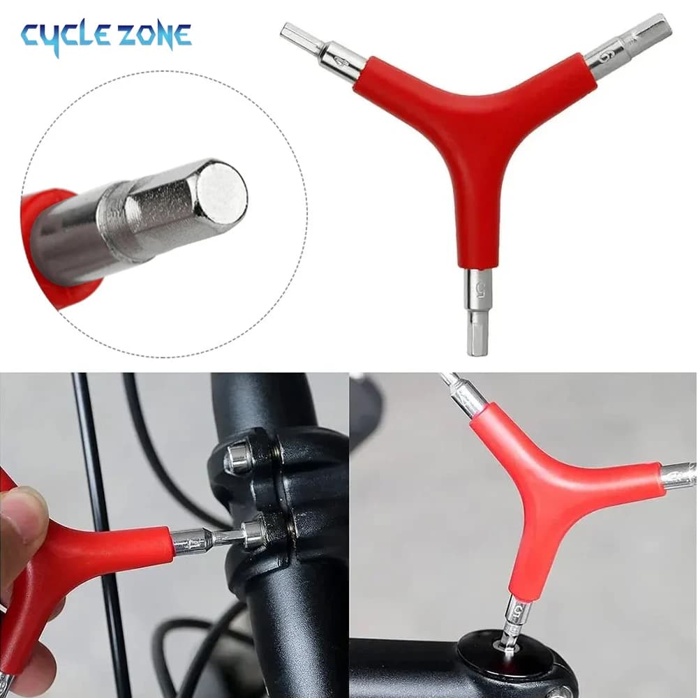 Hexagonal Key Type Y 3 routes 4/5/6mm Key Bicycle Repair Tools Hexagonal Key trigemina Cycling MTB Mountain Bike Accessories