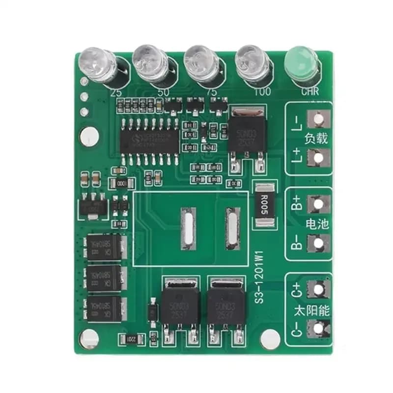 Regolatore di Carica Solare MPPT B03B 12V per Batterie al Litio Ternario/Litio Ferro Fosfato, Modulo di Controllo 3S