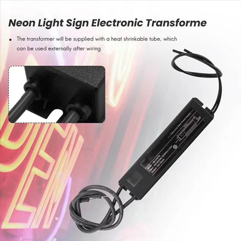 New Tech Neon Light Transformer Sign Trasformatore elettronico Fornitura 3KV 30MA 5-25W Adatto per qualsiasi dimensione di insegna luminosa al neon in vetro