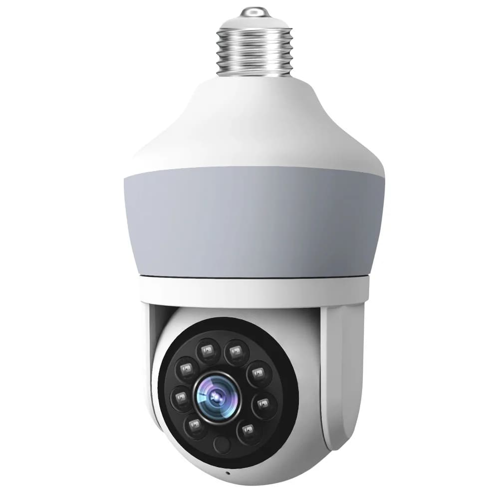 3MP 1296P Carecam APP E27 Lampada notturna Wireless PTZ Interfono Telecamera IP a colori Sicurezza domestica CCTV Baby Monitor