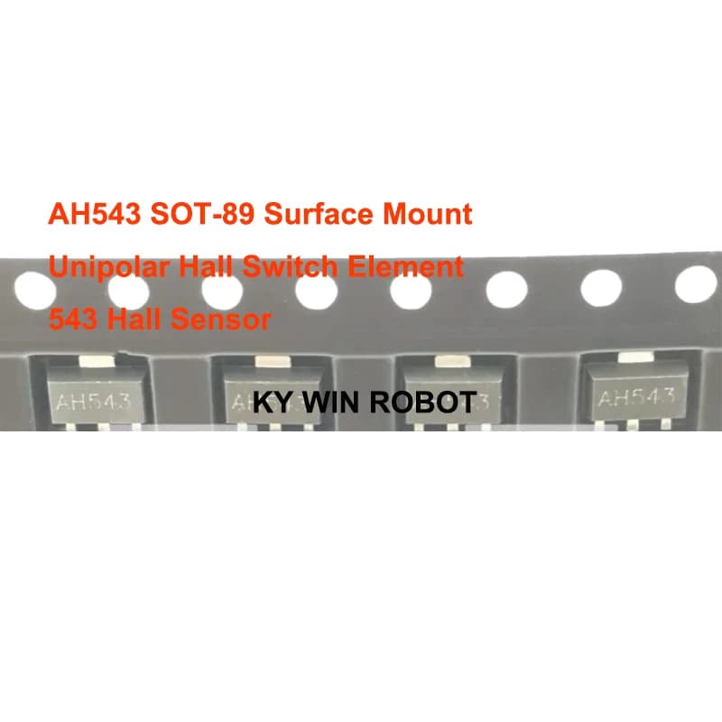 1 PZ/LOTTI 100% AH543 SOT-89 SMD Single-Polarity Hall Switch Element 543 Hall Sensore IC componenti Elettronici per Arduino FAI DA TE