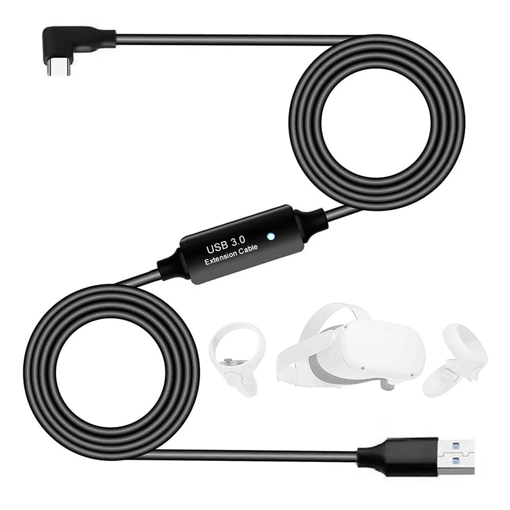 VR Data Cable, Type A To Type C Vr Data Extension Cable For Oculus Quest Headsets And Gaming Computers Highly Recommended