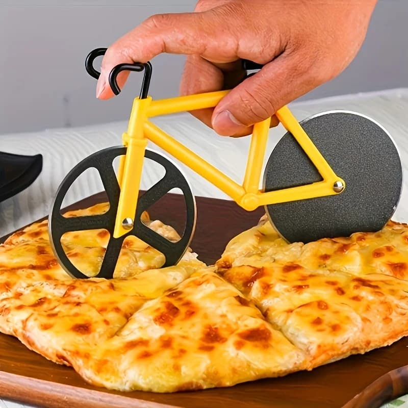 1 piece Creative Bicycle Pizza Cutter, Double-wheel Pizza Roller, Pizza Slicer