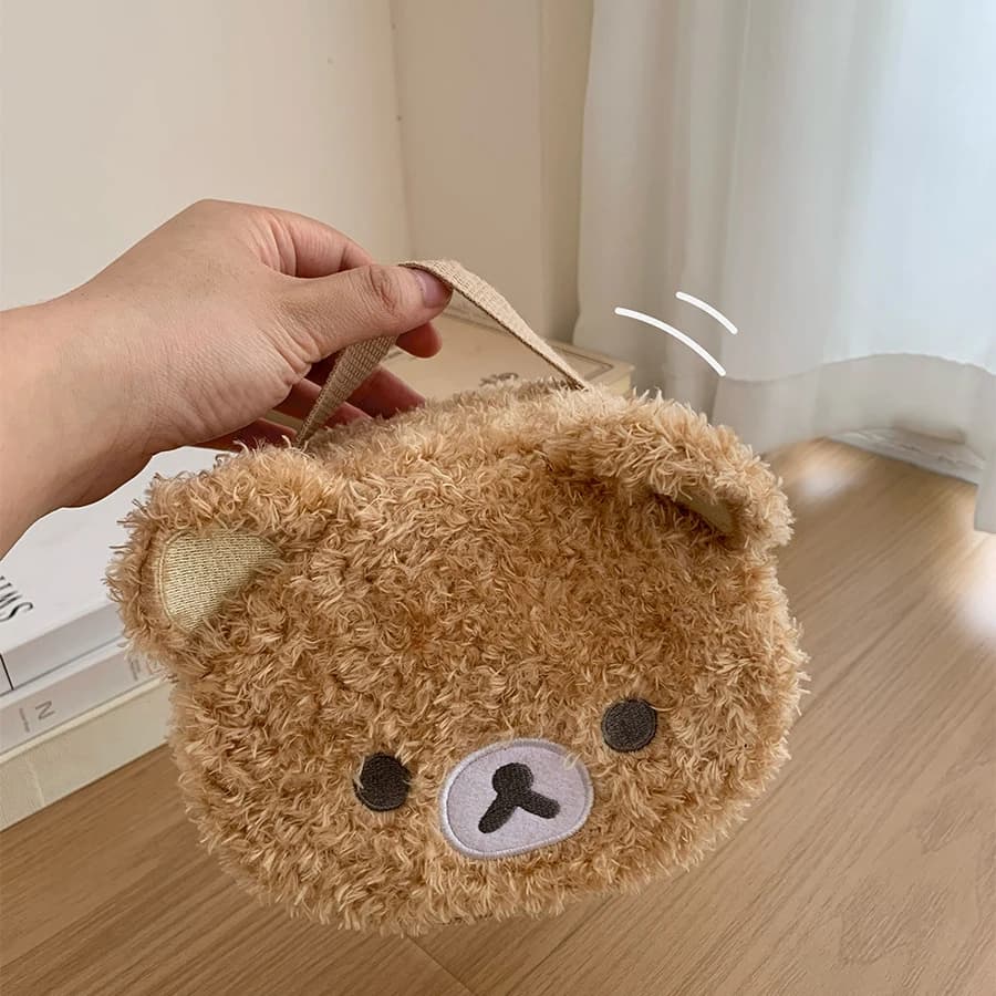Borsa per il Trucco a Forma di Orso Rilassato, Pochette Porta Gioielli per Donne, Organizer per Ragazze, Borsa Regalo, Vendite Calde