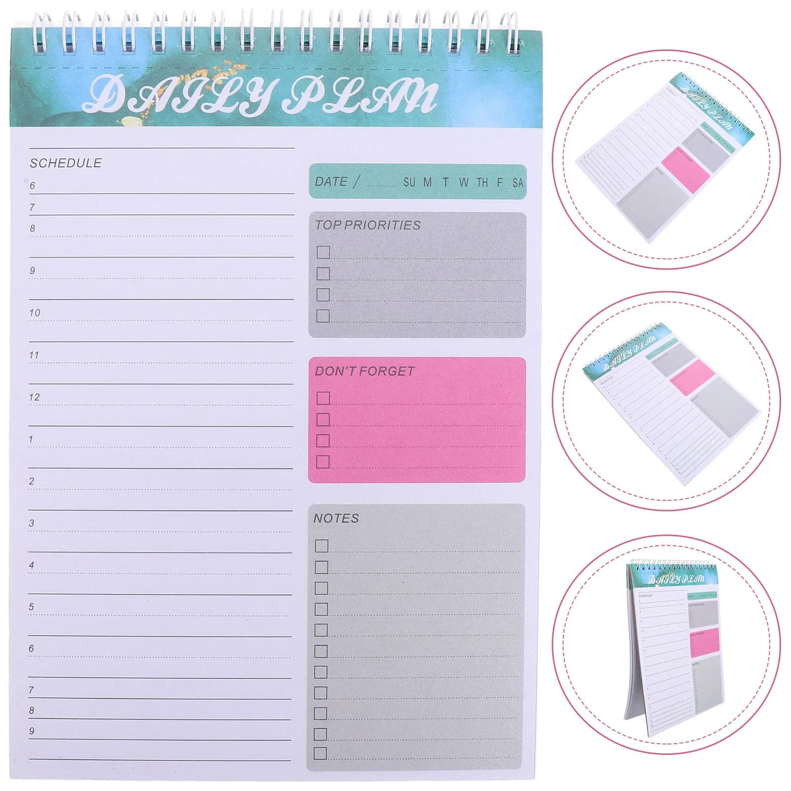 Blocco Note per Pianificazione Quotidiana, Fogli Staccabili per Lista delle Cose da Fare, Quaderno per Appunti e Pianificazione, Agenda da Scrivania