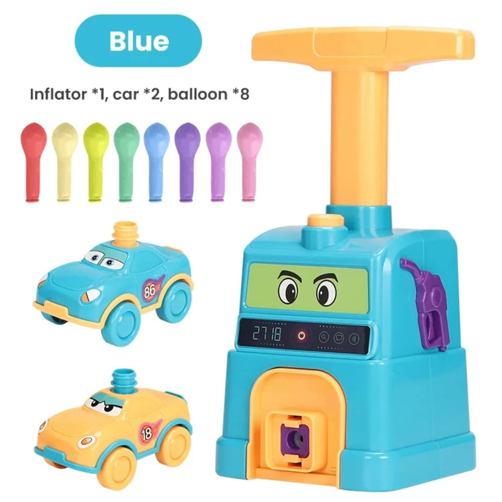 Palloncino per bambini Lanciatore di auto Giocattolo Palloncino Giocattoli alimentati Gonfiabile Spinta a mano Mini palloncino Festa Giocattolo educativo prescolare Regalo