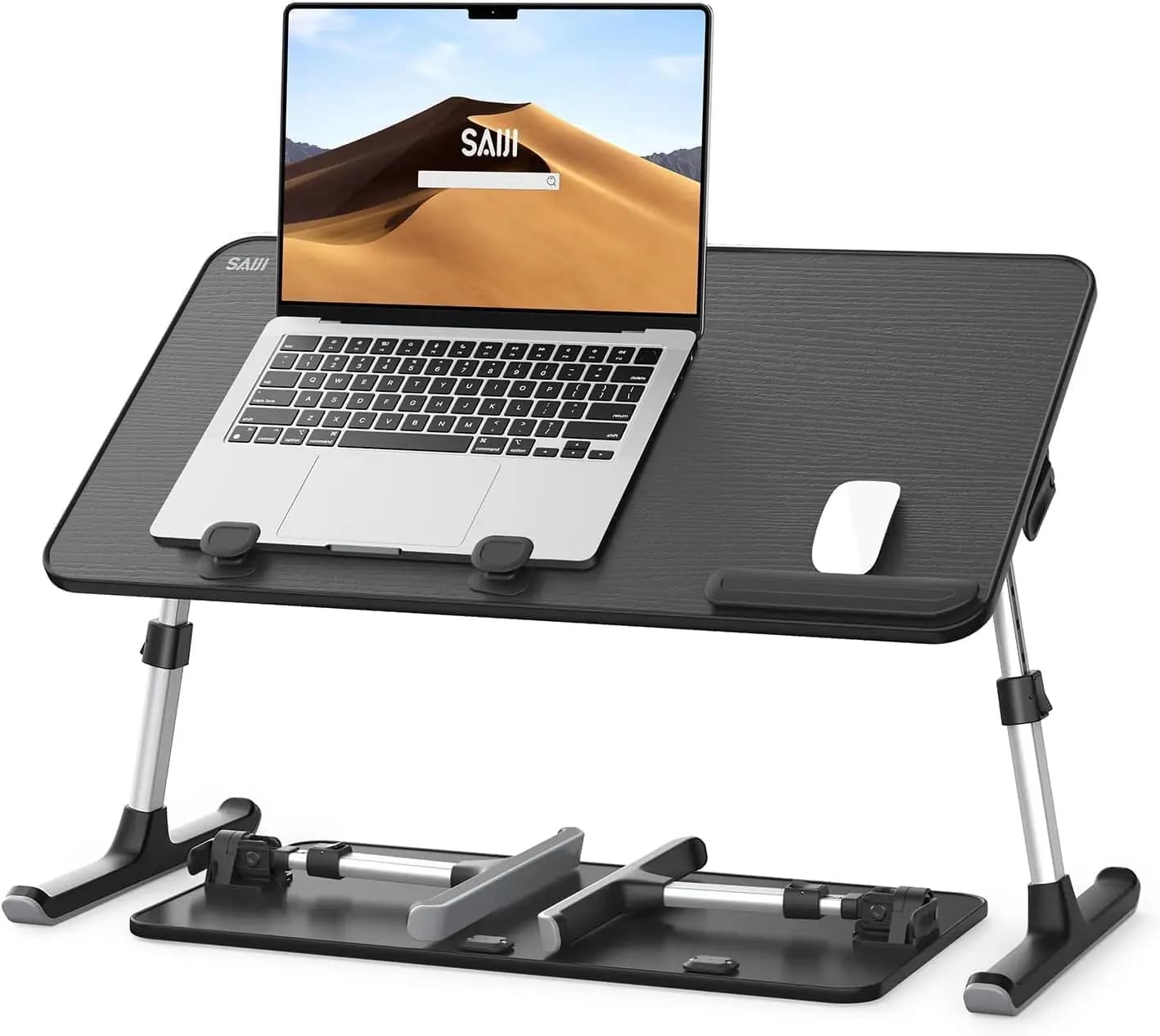 Supporto Regolabile per Laptop da Letto, Tavolino con Poggiapolsi, Tavolo Pieghevole Portatile per Divano