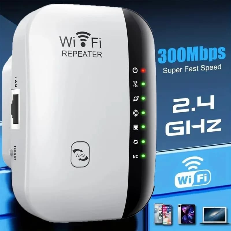 Amplificatore WiFi Wireless 300Mbps, Ripetitore Extender 802.11N, Booster Wi-Fi