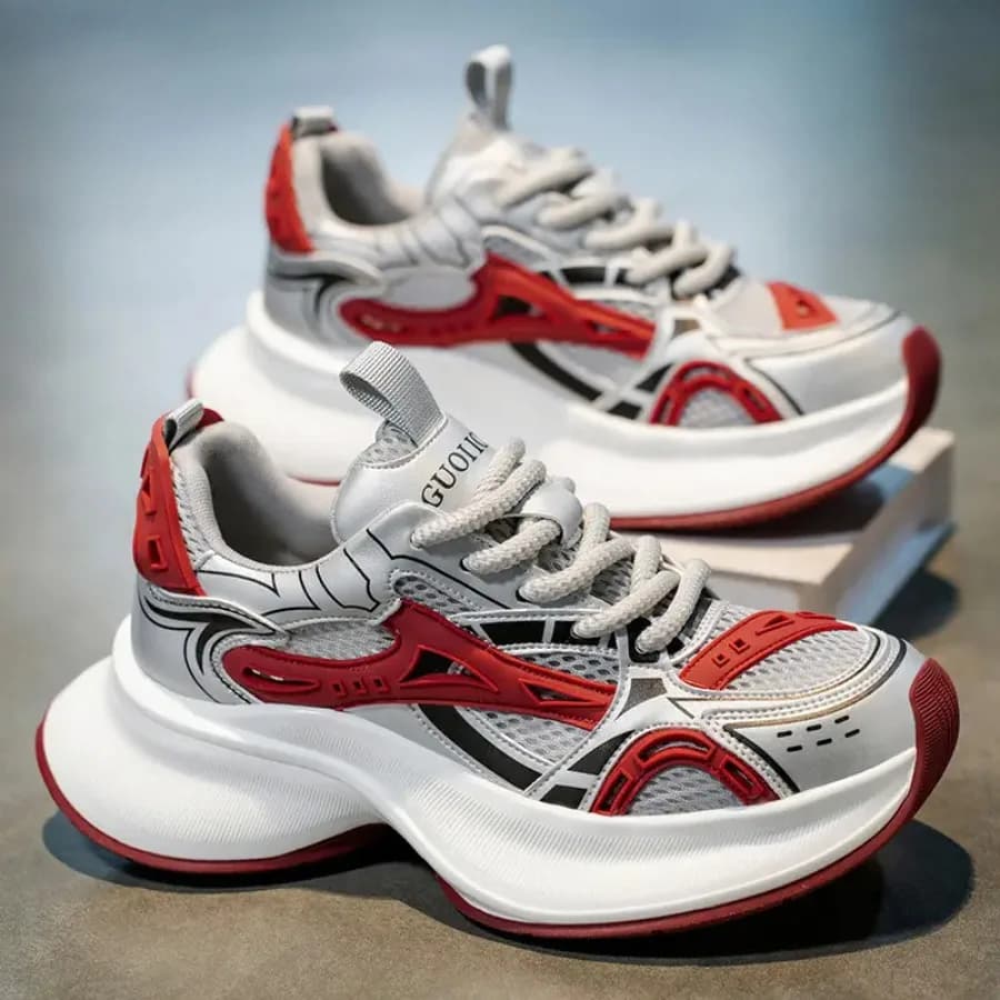 Scarpe da Uomo Taglie Grandi, Nuovo Stile Primavera Autunno, Sneakers Sportive Casual con Rialzo Interno, Platform Chunky alla Moda