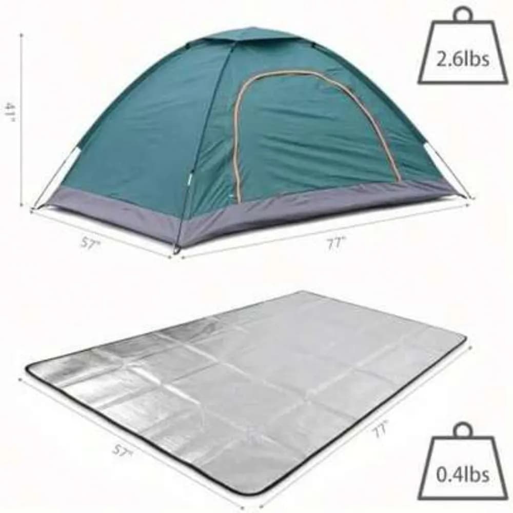 Easy Setup Breathable Mesh Double Layer Waterproof Dome Tent Lightweight Portable Camping Shelter for Backpacking Hiking Outdoor Adventure with Mosquito Net Ventilation Windows Compact Foldable Design Quick Install Pop Up Tent for 2 3 4 Person Family