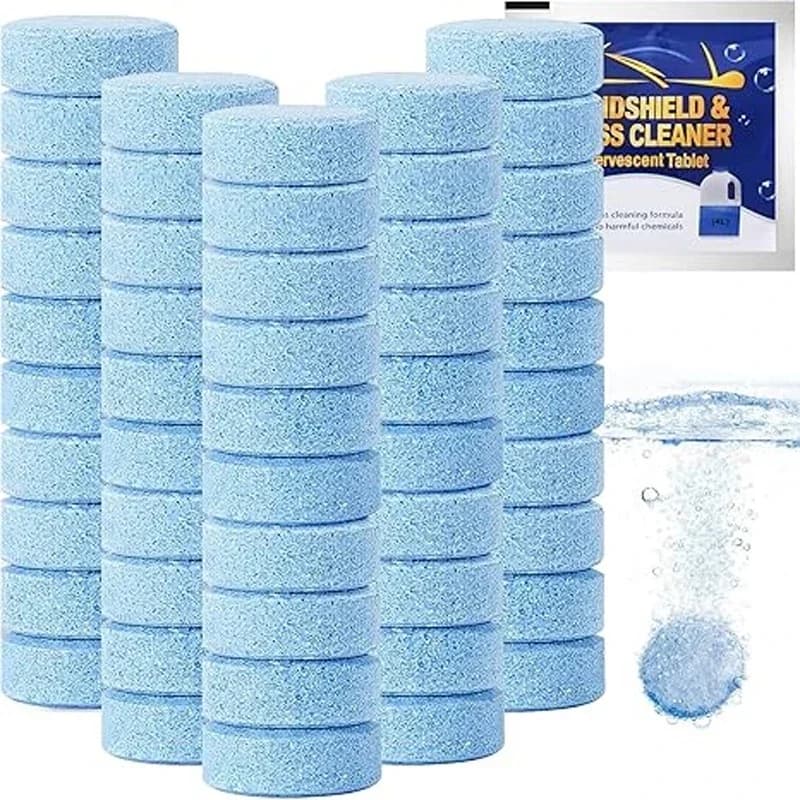 2-100 pieces of solid glass effervescent tablets for car windscreen cleaning, super concentrated liquid cleaner for winter