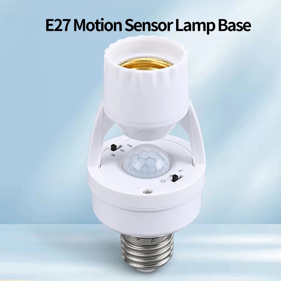 Smart Lampadina A Led Interruttore PIR Sensore di Movimento E27 E26 Base Della Lampada Portalampada Presa Adattatore Convertitore AC 85-265V Rilevatore Regolabile