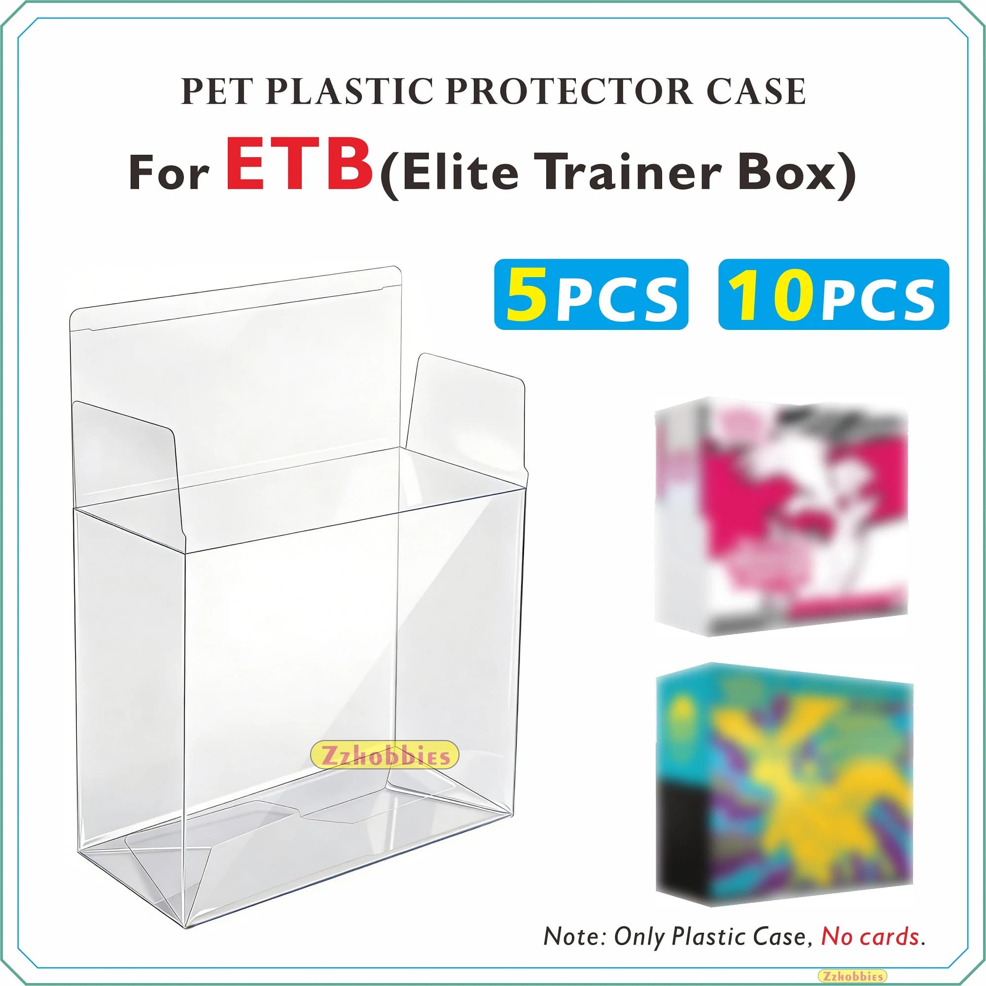 5/10PCS PET Elite Trainer Box Case Protectors Clear Display Case - 0.45mm Thick ETB Case Compatible with Elite Trainer Boxes