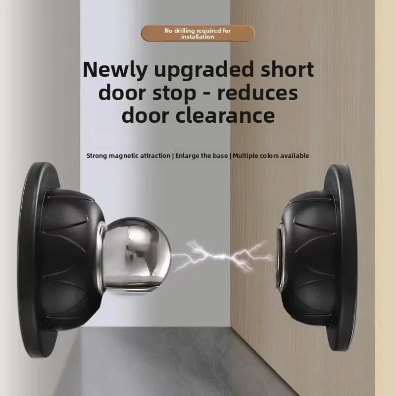 Magnetic Door Stopper, Punch-free & Drilling Mount Door Catch, Heavy Duty Door Holder for Home Bedroom Bathroom