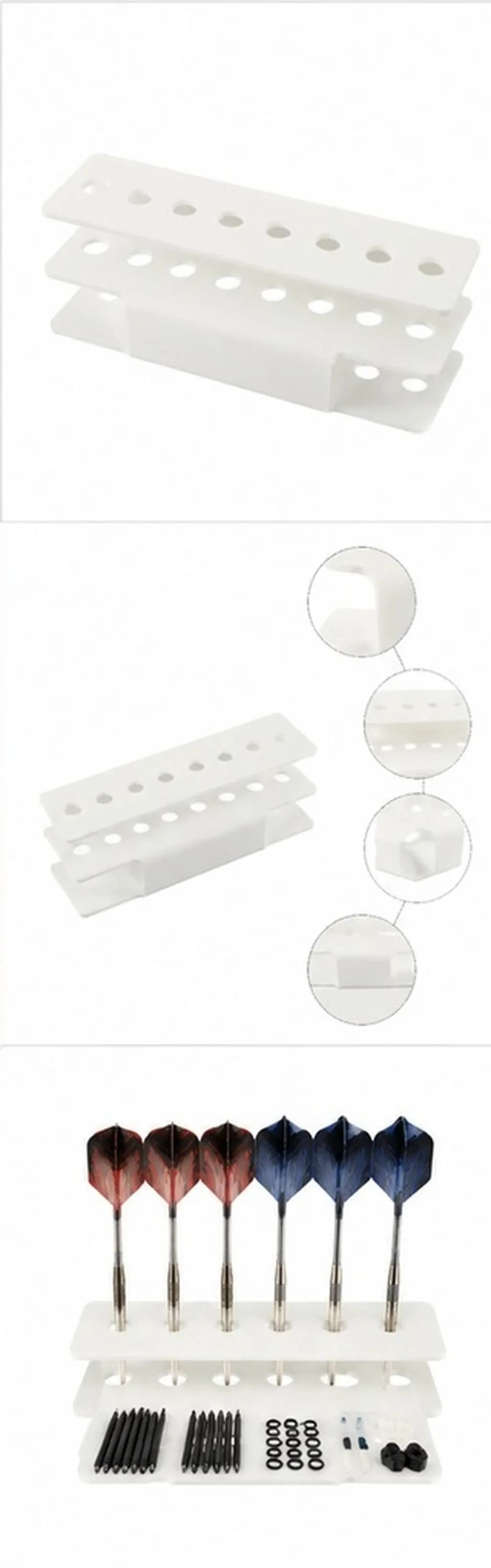 1Set Acrylic Dart Holder Wall Mounted Display Rack for Shafts Tips Accessories Crush Resistant Wear Resistant Indoor