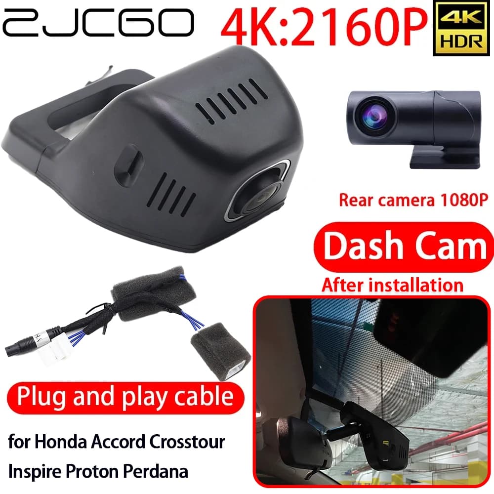 ZJCGO 4K DVR for Car Dash Cam Wifi Lens Sony Front Camera Rear 24 Hours Recording Monitor for Buick Envision 2 Mk2 Chevrolet Malibu