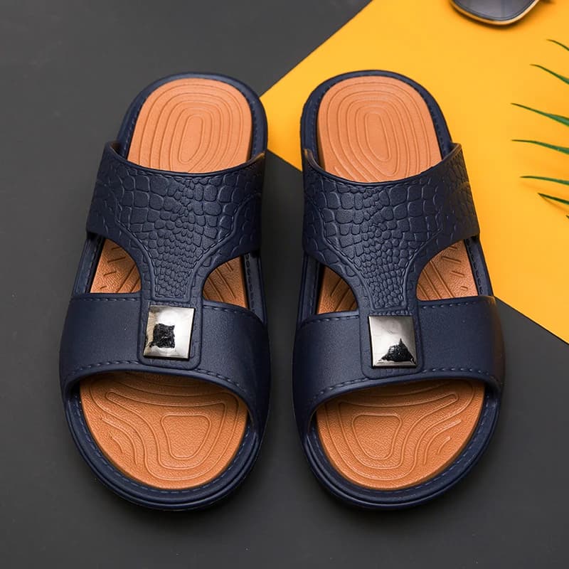Nuove Ciabatte da Uomo per Esterni e Casa, Scarpe Sportive e per il Tempo Libero, Ciabatte da Spiaggia Antiscivolo e Resistenti all'Usura in Pelle