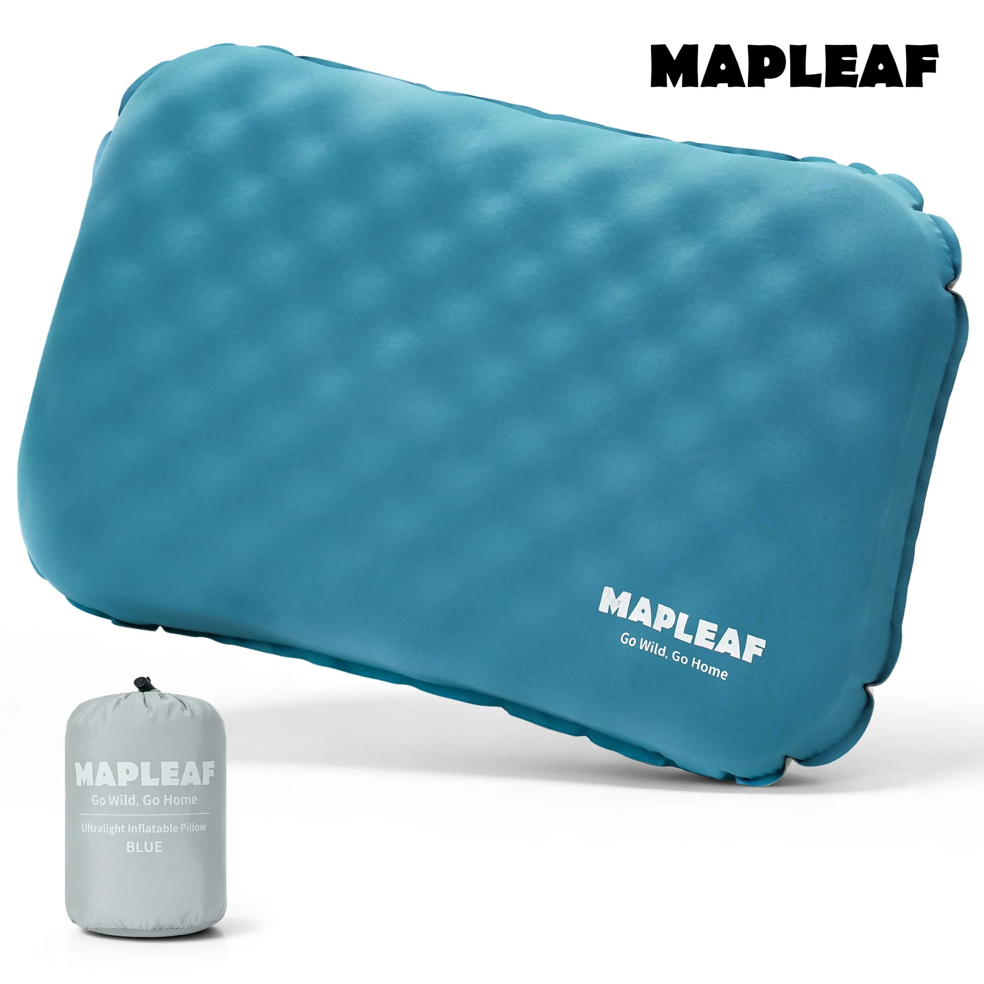 MAPLEAF Inflatable Camping Pillow Portable Ultralight Compact Adjustable Firmness Dual-Sided Backpacking Hiking Travel Office