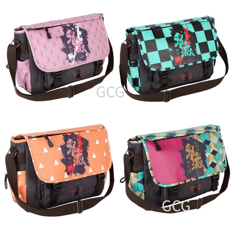 Demone Kamado Tanjirou Nezuko Tomioka Giyuu Attacco su Titano Borsa a tracolla Modello Anime giapponese Zaino Accessori Cosplay