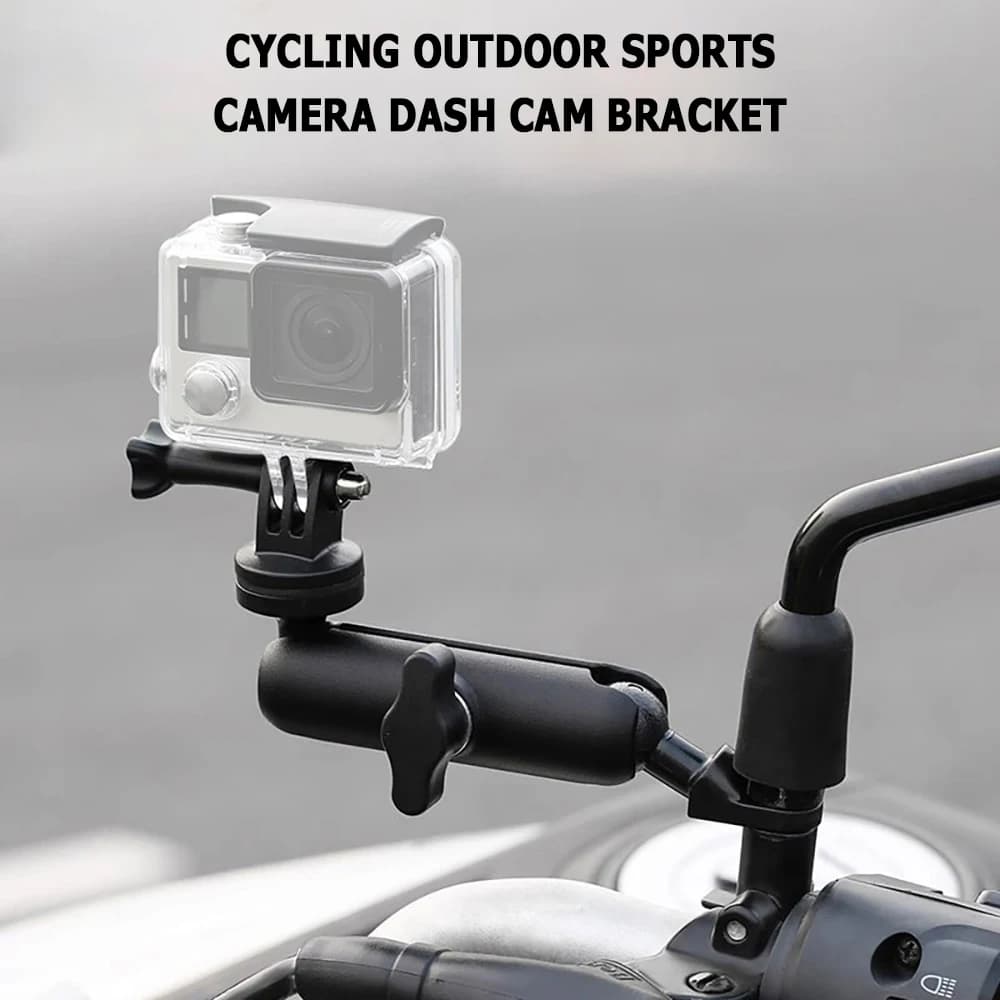 Metal Motorcycle Bike Camera Handlebar Mirror Mount Bracket Holder for GoPro Hero DJI Action Camera Phone Accessories