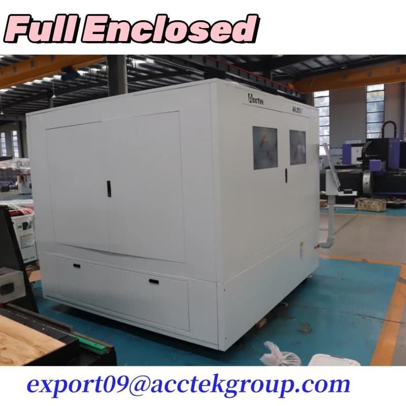 China Laser Cutting Machine for Plate Incision 3000w Carbon Steel Laser Cutting Machine for Black Metal Plates 1390 1530 Fully Closed