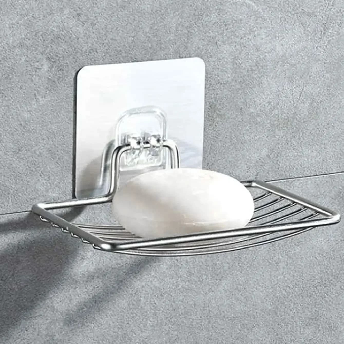 1 piece stainless steel soap dish, wall soap dish, draining soap dish, simple soap dish in the home bathroom