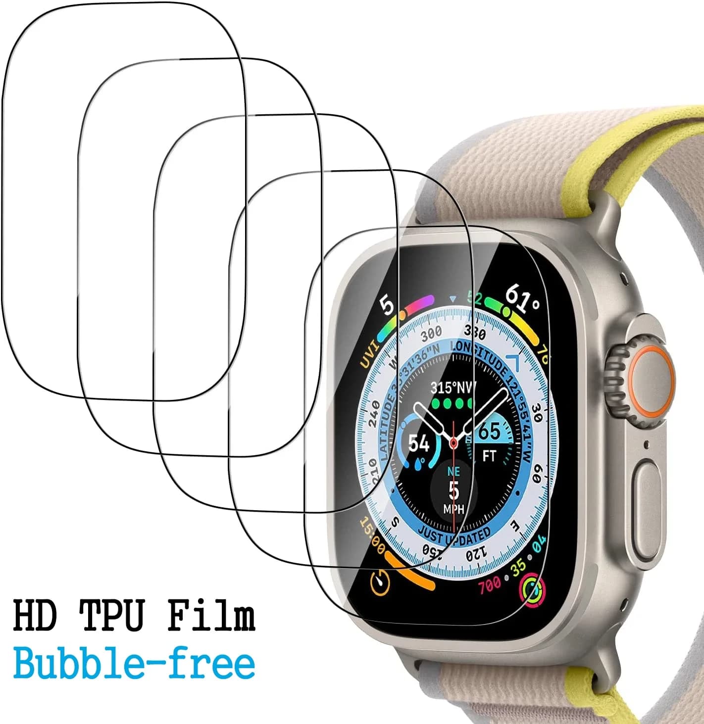 Pellicola per accessori Apple Watch Ultra 8 7 6 SE 5 4 3 iWatch 49 44mm 40 45mm 41mm 42 38mm Cover proteggi schermo per Apple Watch