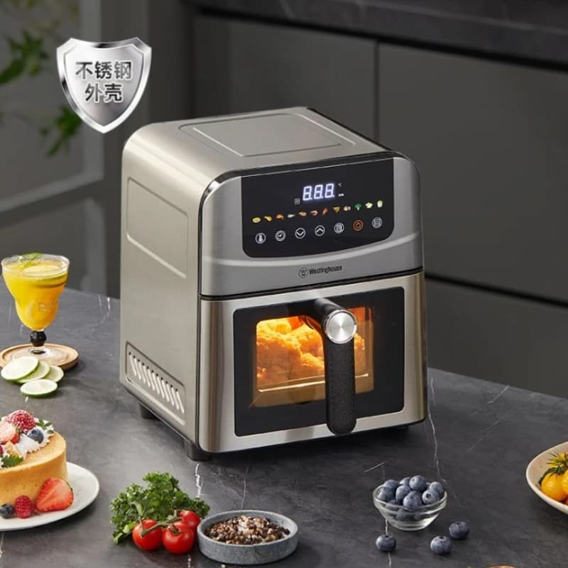 6 Liters Stainless Steel Air Fryer: Visual and Multi-functional Home Oven (H50)