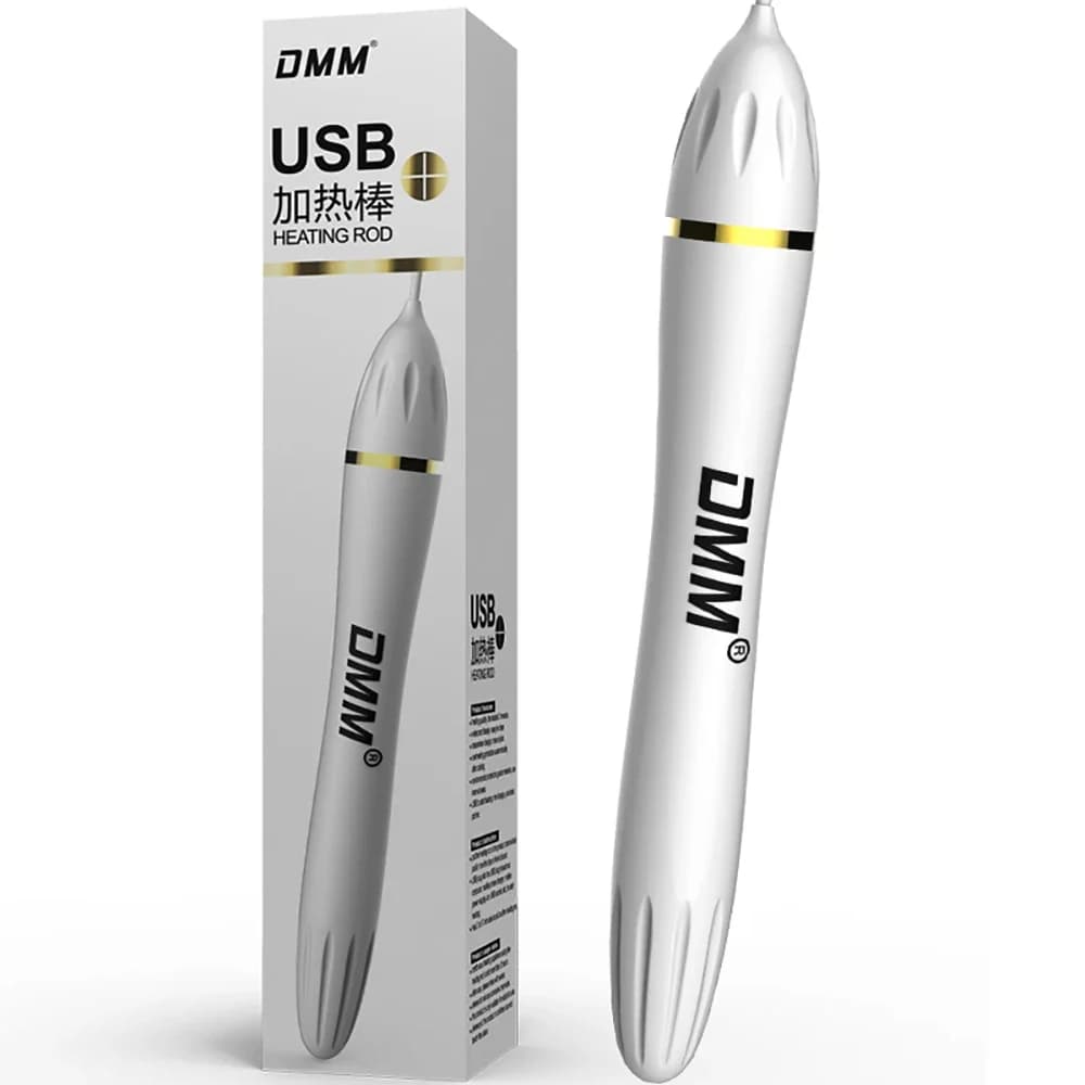 DMM Plug-&-Heat Warming Rod Quick heat up to 45 °C for sex toys with USB charge for male masturbation cup for penis sexual massage