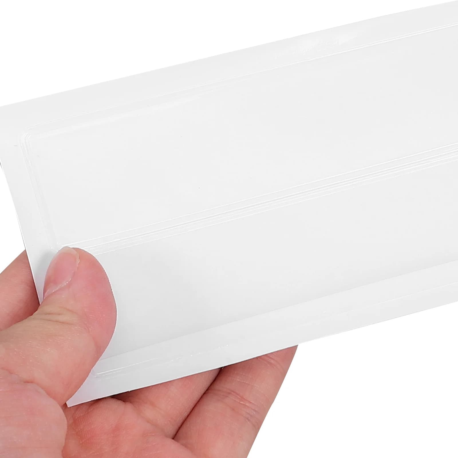 Porta carte in plastica Trasparente PVC File Tab Sleeve Etichetta adesiva Cartella Documenti Classificare schede Supporti Cancelleria