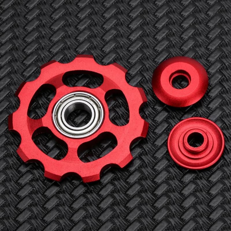 Puleggia con cuscinetto in ceramica per deragliatore posteriore per bicicletta 11T AL7075 Rullo guida per bici da strada