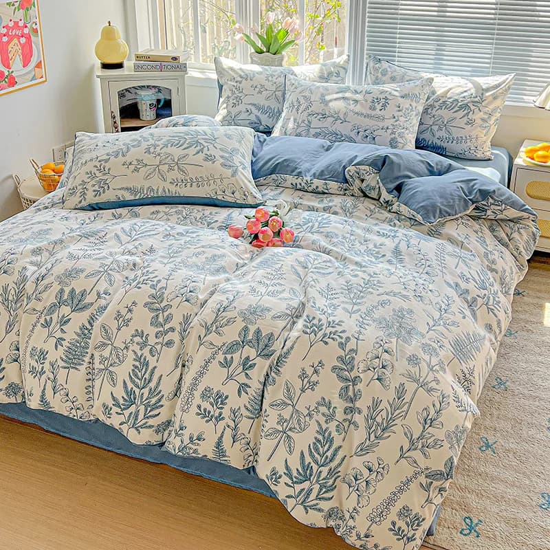 Floral Printed Bedding Sets Quilt Cover 2026 New Twin Full Queen Size Bed Sheet Set Soft Duvet Cover Set Pillowcase Bed Linen