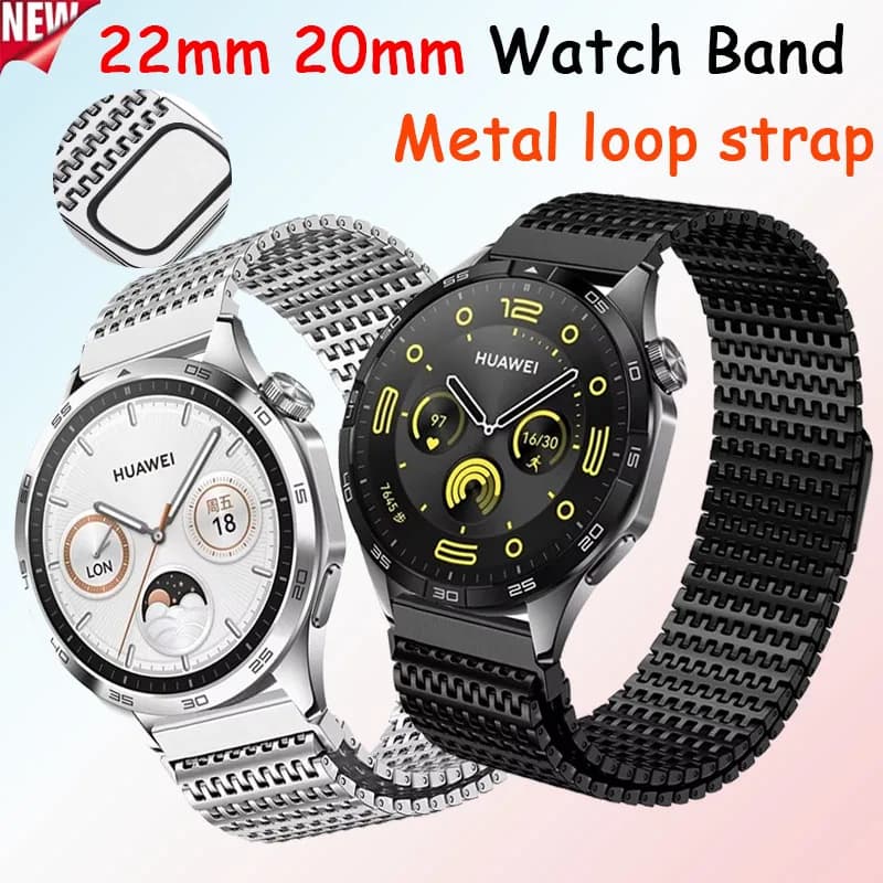 20/22mm Metal Band For Samsung Galaxy Watch 7 6 5 4 Magnetic Strap Huawei Watch GT4/5/5Pro 46mm Amazfit Active 2 Bip 6 Bracelet