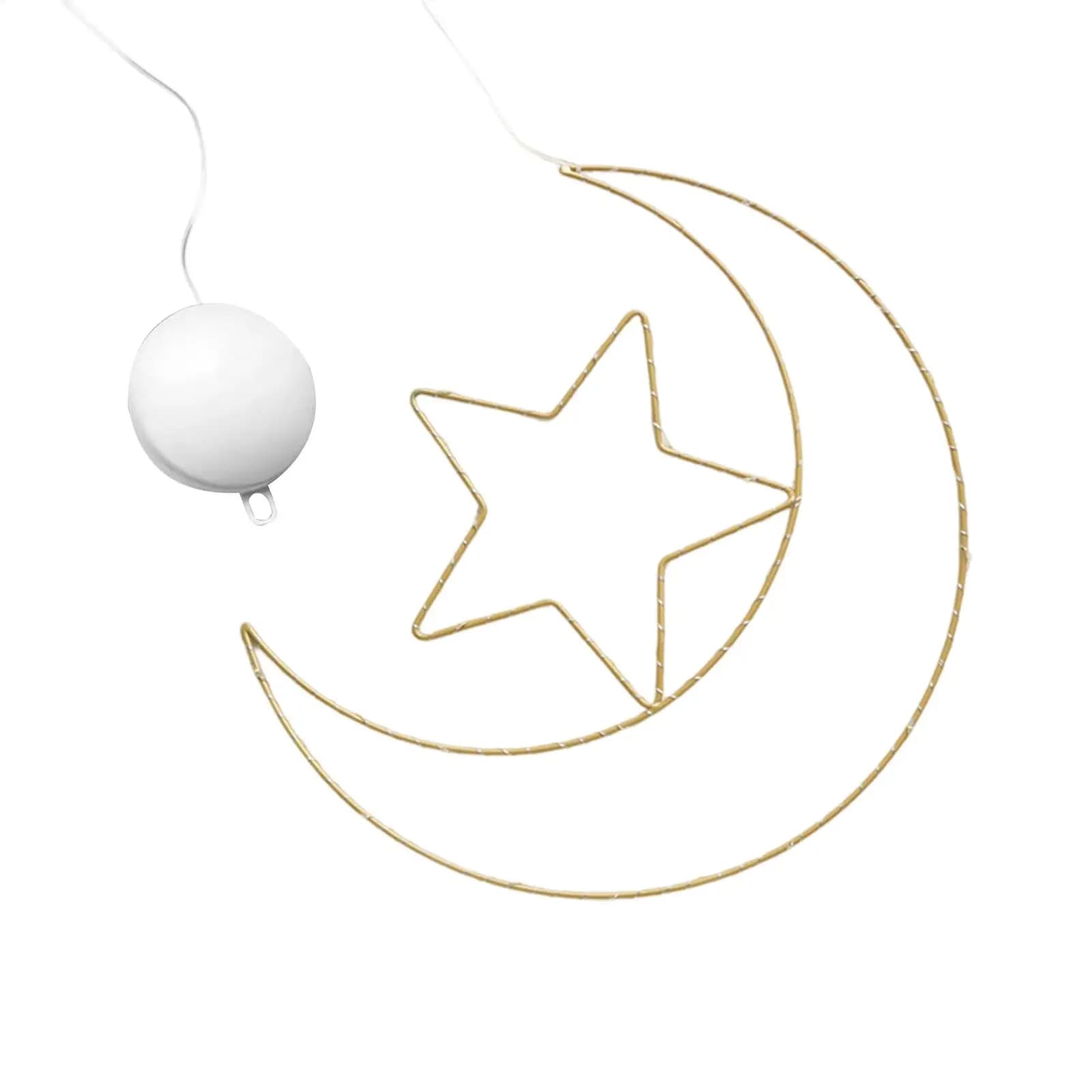 Lampada Decorativa a Luce Lunare con Timer, Luci LED a Stringa per Interni ed Esterni, Soggiorno, Camera da Letto, Porta, Finestra, Parete