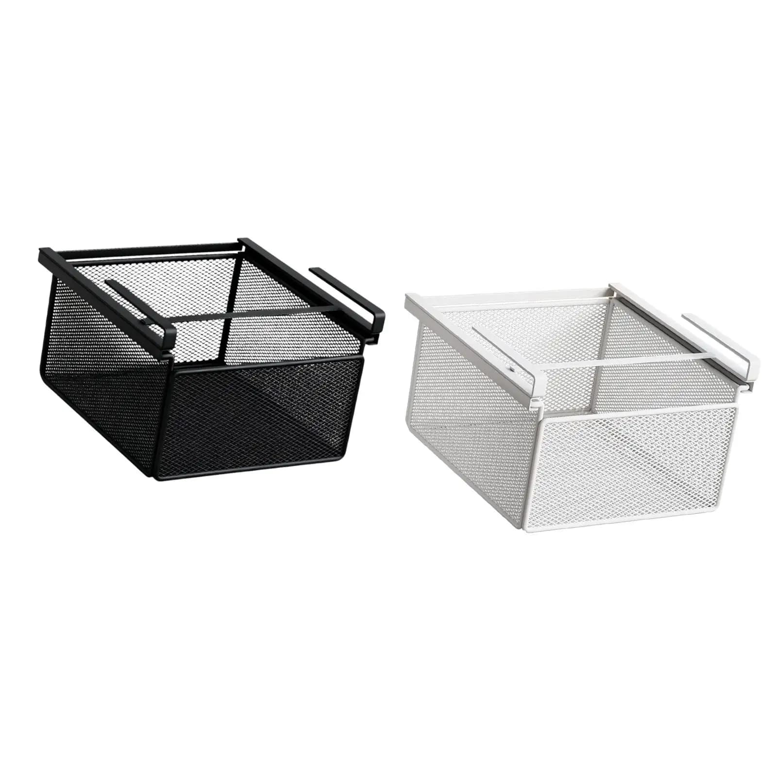 under Shelf Basket under Cabinet Organizer Easy to Install Closet Pull Out Basket for Kitchen Countertop
