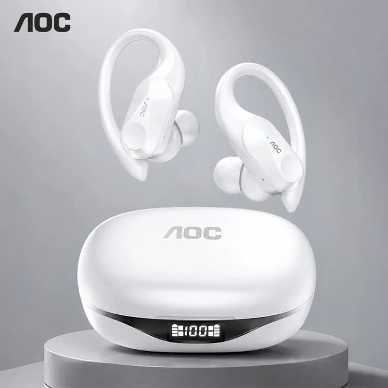 Choice AOC Wireless Bluetooth Earphones Power Display HiFi Music Gaming Low Latency Bluetooth Headphone Sports Headset LP75
