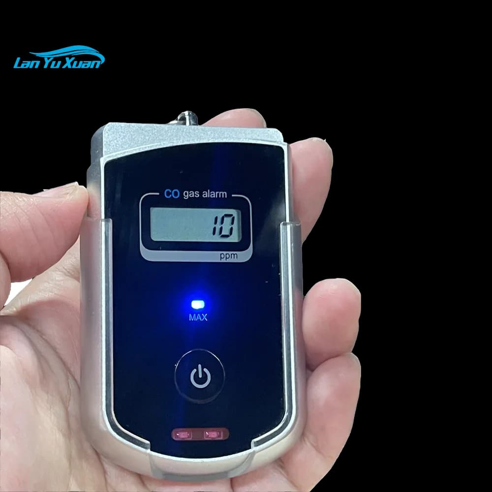 Rilevatore di allarme mini formato Co a batteria Dispositivo di sicurezza personale Rilevatore portatile di monossido di carbonio portatile con LCD digitale
