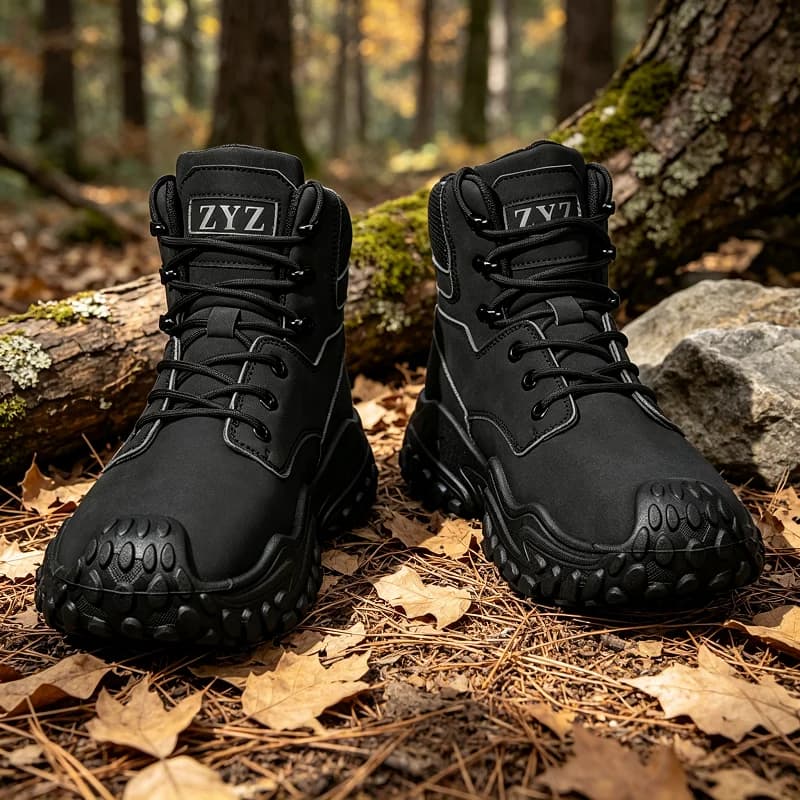 Outdoor Hiking Boots with Thick, Grippy Soles, Breathable Mesh Upper, Suitable for Mountain Climbing, Camping, Gravel Trails, and Are Fully Adaptable for Daily Outdoor Hiking, with Anti-Slip and Shock-Absorbing Feature